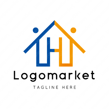 Hと人と家のロゴ