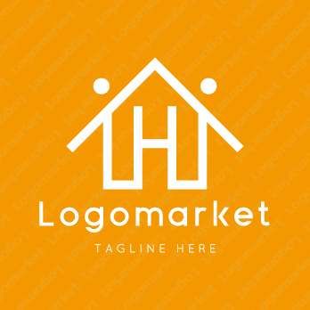Hと人と家のロゴ