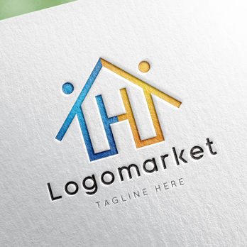 Hと人と家のロゴ