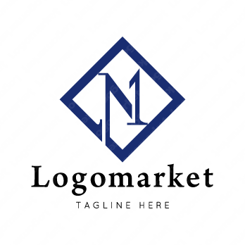 Nと1とナンバーワンのロゴ