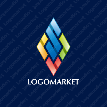 Sとダイヤモンドとスクエアのロゴ