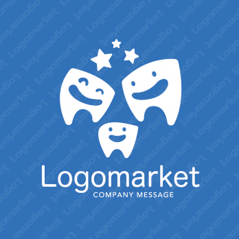 歯とキャラクターと安心感のロゴ