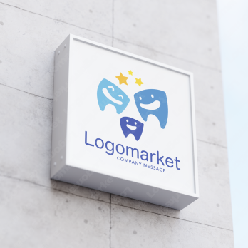 歯とキャラクターと安心感のロゴ