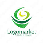 Gと生命力と清涼感のロゴ