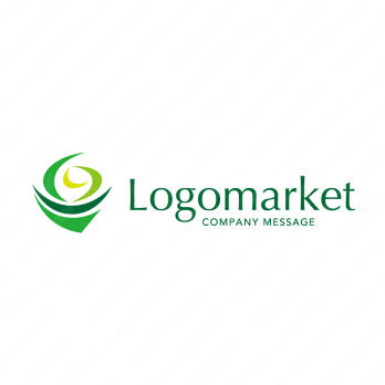 Gと生命力と清涼感のロゴ