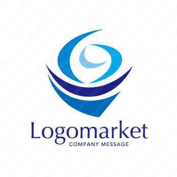 Gと生命力と清涼感のロゴ