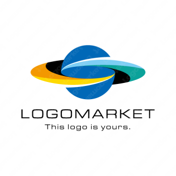 惑星と旋風とエネルギーのロゴ