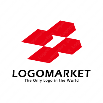 ブロックと矢印と飛翔のロゴ