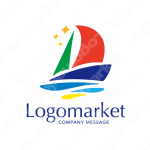 船と輝きと希望のロゴ