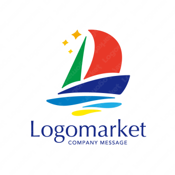 船と輝きと希望のロゴ