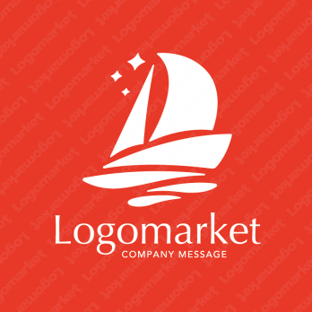 船と輝きと希望のロゴ