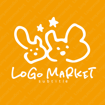 なかよしとふたりと星のロゴ