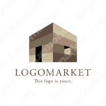 コンテナと家と建物のロゴ