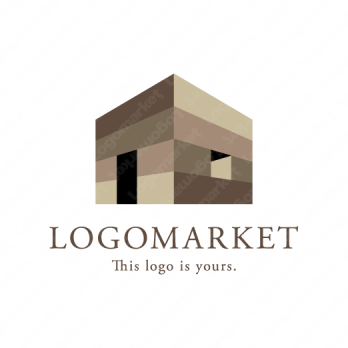 コンテナと家と建物のロゴ