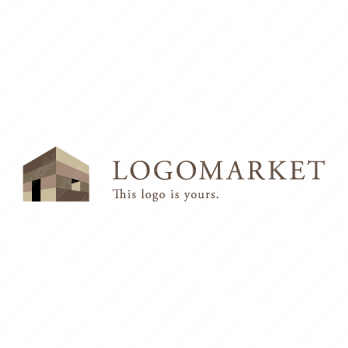 コンテナと家と建物のロゴ