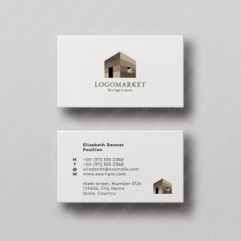 コンテナと家と建物のロゴ