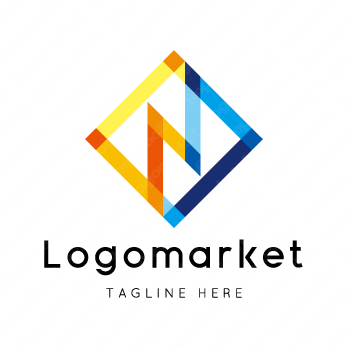 Nとnと菱形のロゴ