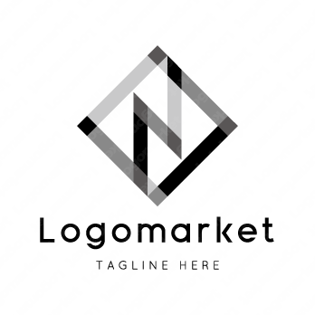 Nとnと菱形のロゴ