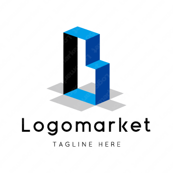 Bとbと立体のロゴ