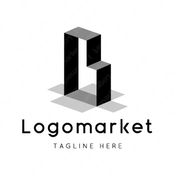Bとbと立体のロゴ