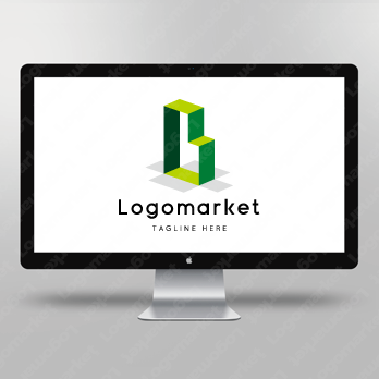 Bとbと立体のロゴ