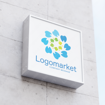 歯と花と清潔感のロゴ