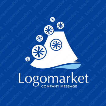 富士と日本と幸運のロゴ