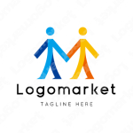 人と握手とMのロゴ