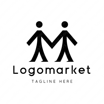 人と握手とMのロゴ