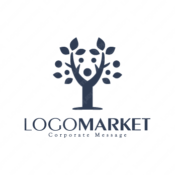 人と成功と成熟のロゴ