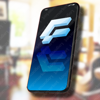 Fとダイヤモンドと宝石のロゴ