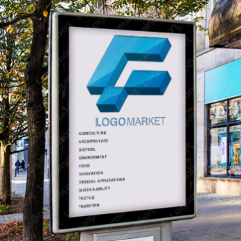 Fとダイヤモンドと宝石のロゴ