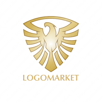 盾と翼と鷹のロゴ