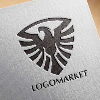 盾と翼と鷹のロゴ