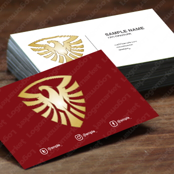 盾と翼と鷹のロゴ