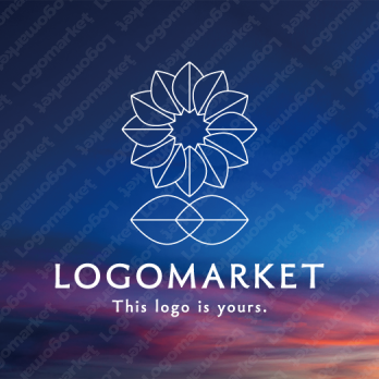 虹と花と多様性のロゴ