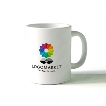 虹と花と多様性のロゴ