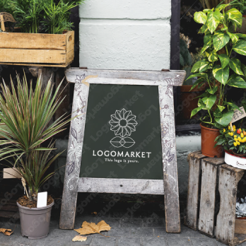 虹と花と多様性のロゴ