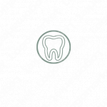 歯とシンプルとモダンのロゴ