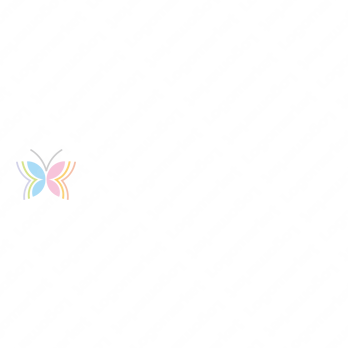 虹とチョウとカラフルのロゴ
