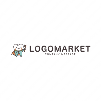 歯とヒーローとキャラクターのロゴ