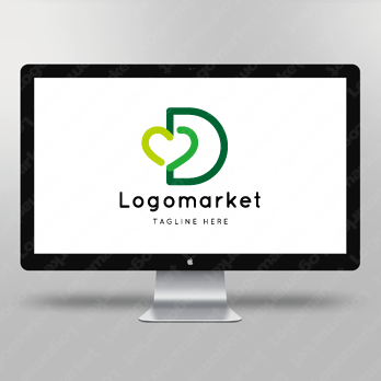 Dとハートと心のロゴ