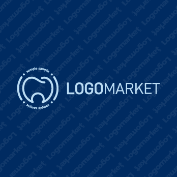 歯とシンプルと歯医者のロゴ