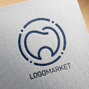 歯とシンプルと歯医者のロゴ