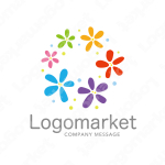 花とカラフルと癒しのロゴ