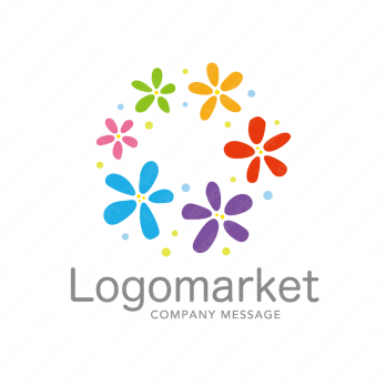 花とカラフルと癒しのロゴ