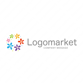 花とカラフルと癒しのロゴ