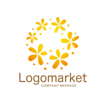 花とカラフルと癒しのロゴ