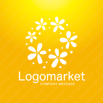 花とカラフルと癒しのロゴ