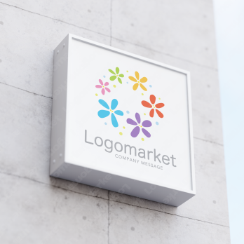 花とカラフルと癒しのロゴ